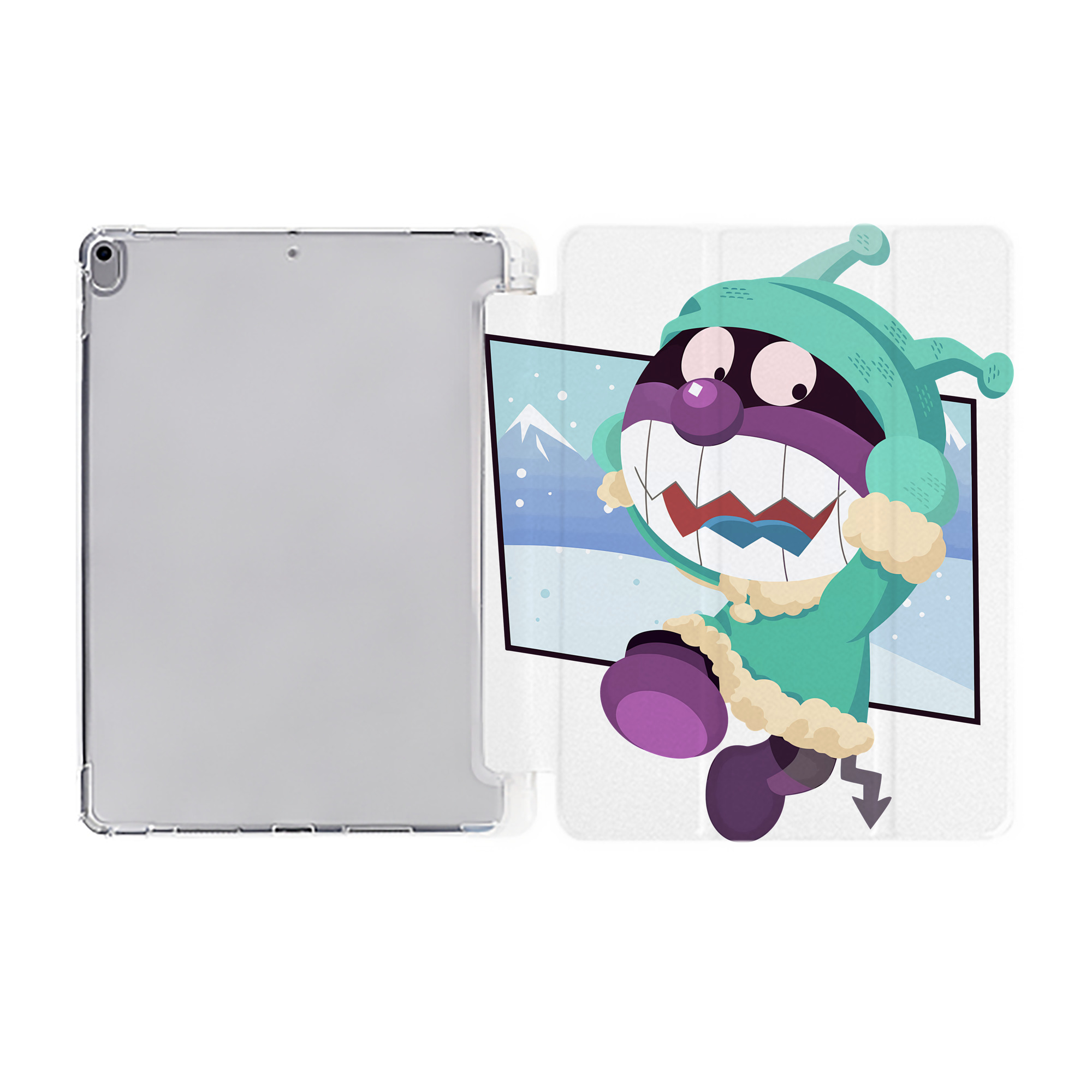 （画像用） アンパンマン Anpanman IPad ケース ペン収納付き 三つ折りスタンド PUレザー×シリコン 対応機種9.5/10.5/10.9インチ